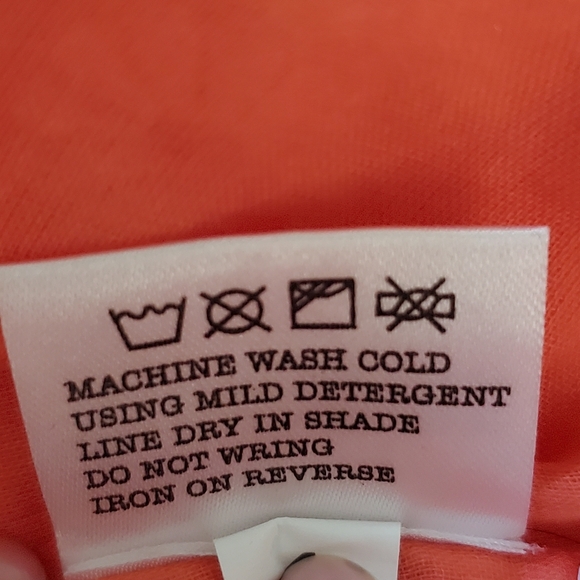 Olivia James The Label Orange Floral Emory Puff Sleeve Blouse Sz Small Like New - Picture 10 of 11